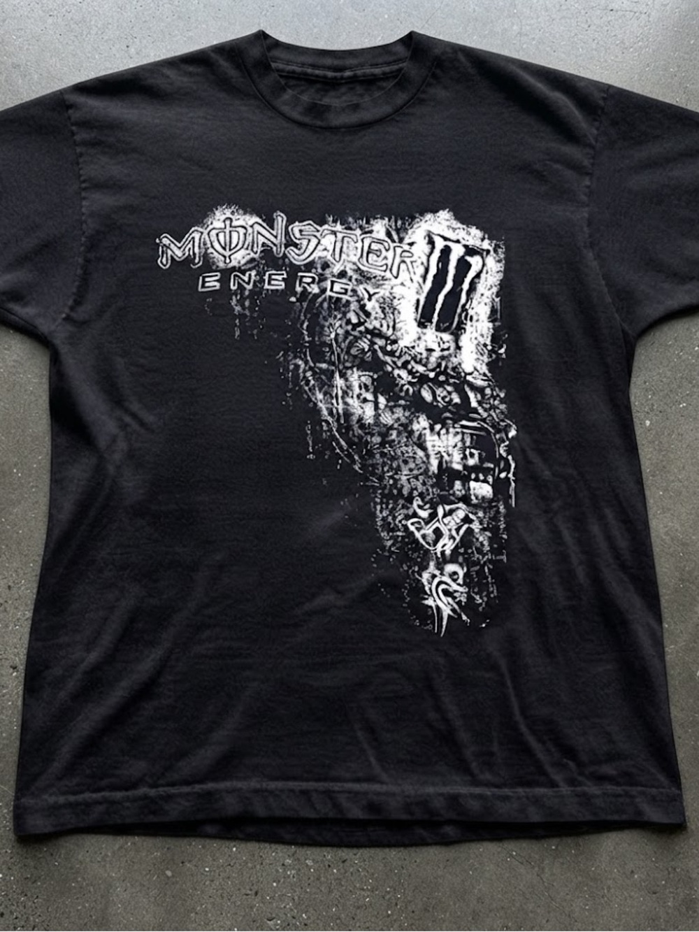 Black Graphic Energy Logo Print Gildan Cotton T-Shirt